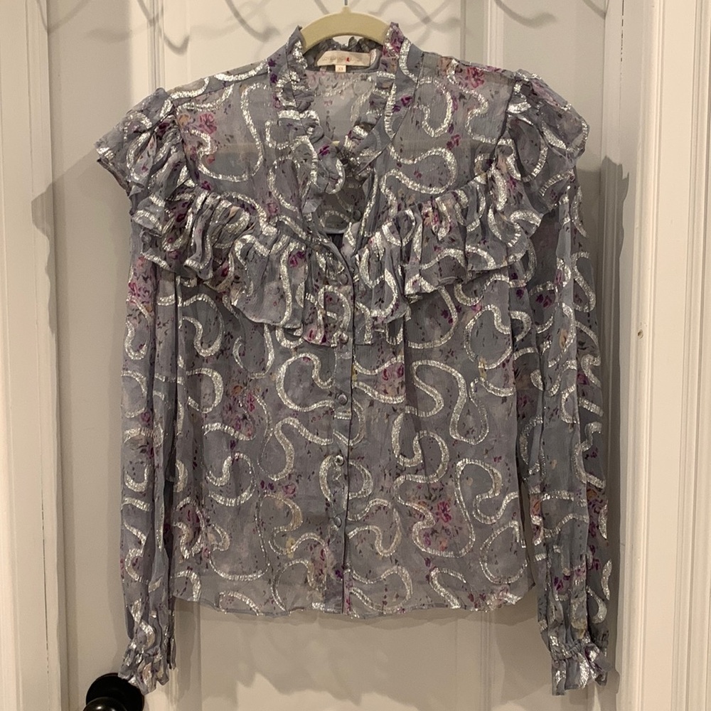 LoveShackFancy Sheer Blouse